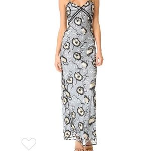 Self Portrait Sophia slip embroidered tulle dress